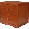 Moma Cherry Wood Platform Twin Bed With Nightstand