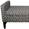 Modern Dark Brown and White Retro Star Print Storage Bench