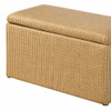 Cork Look Checkerboard Faux Leather Storage Bench and Ottoman