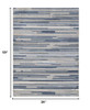 3 x 5 Blue Abstract Striped Indoor Outdoor Area Rug