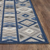 3 x 5 Gray Blue Aztec Pattern Indoor Outdoor Area Rug