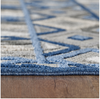 7 x 9 Gray Blue Aztec Pattern Indoor Outdoor Area Rug