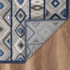 8 x 10 Gray Blue Aztec Pattern Indoor Outdoor Area Rug