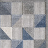 3 x 5 Blue Gray Triangle Indoor Outdoor Area Rug