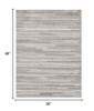 2 x 4 Gray Abstract Striped Indoor Outdoor Area Rug