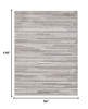 8 x 10 Gray Abstract Striped Indoor Outdoor Area Rug