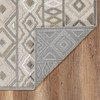 2 x 4 Gray Ivory Aztec Pattern Indoor Outdoor Area Rug