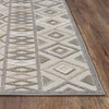 2 x 4 Gray Ivory Aztec Pattern Indoor Outdoor Area Rug