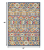 2 x 4 Multicolor Aztec Pattern Indoor Outdoor Area Rug