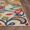 3 x 5 Multi Jacobean Floral Indoor Outdoor Area Rug