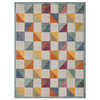 2 x 4 Orange Gray Triangle Indoor Outdoor Area Rug