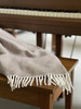 Brown and White Dreamy Soft Herringbone Throw Blanket