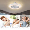 White Compact LED Fan and Light