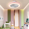 Compact Pink LED Ceiling Fan and Light