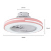 Compact Pink LED Ceiling Fan and Light