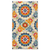 3 x 5 Orange Floral Lattice Indoor Outdoor Area Rug