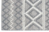 6 x 9 Gray Ivory Diamonds Boho Chic Area Rug