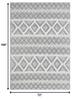 6 x 9 Gray Ivory Diamonds Boho Chic Area Rug