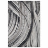 3 x 5 Gray Ivory Abstract Strokes Modern Area Rug
