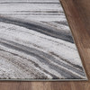 8 x 11 Gray Ivory Abstract Strokes Modern Area Rug