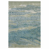 8 x 11 Blue Sage Impressionistic Ocean Area Rug