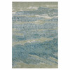 10 x 13 Blue Sage Impressionistic Ocean Area Rug