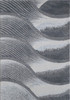 7 x 10 Gray Blue Abstract Waves Modern Area Rug