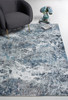 6 x 9 Gray Blue Abstract Galaxy Area Rug