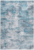 2 x 7 Blue Gray Abstract Cuboid Modern Runner Rug