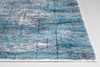 2 x 7 Blue Gray Abstract Cuboid Modern Runner Rug