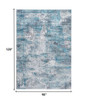 8 x 10 Blue Gray Abstract Cuboid Modern Area Rug