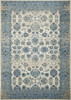 8 x 11 Blue Ivory Distressed Oriental Area Rug