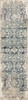 2 x 8 Beige Blue Distressed Diamonds Runner Rug