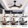 Stylish Black Chandelier With Retractable Blades