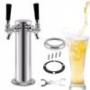 Modern Dual Faucet Stainless Steel Beer Dispenser