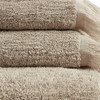 6pc Taupe 100% Cotton Dobby Slub Towel Set (Nove - Taupe - Towel