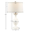 Glossy White Resin Base Resin Table Lamp (Blythe - White - Table Lamp)