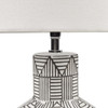 White Ceramic Table Lamp Contemporary Shape Ceramic Base (Agape- White - Table Lamp)