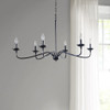 Matte Black 6-Light Farmhouse Chandelier (Brighton-Matte Black-Chandelier)