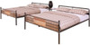 83' X 65' X 68' Sandy Black  Dark Bronze HandBrushed Queen Over Queen Bunk Bed