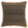 Textured Cotton Charcoal Accent Throw Pillow