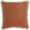 Textured Cotton Clay Accent Throw Pillow