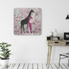 20" Exotic Pink Giraffes Canvas Wall Art