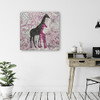 30" Exotic Pink Giraffes Canvas Wall Art