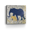 20" Exotic Blue and Gold Elephant Canvas Wall Art