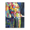 24" Bright Multi Color Elephant Canvas Wall Art