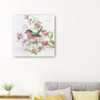 20" Flower and Bird Canvas Wall Art