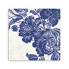 20" Blue Toile Rose Canvas Wall Art