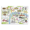 48" Fun Illustrated London Map Canvas Wall Art