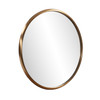 20" Antiqued Brushed Brass Round Wall Mirror